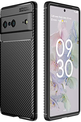 Compatible with Google Pixel 7A 5G Case, Google Pixel 7A Silicone Case Soft Carbon Fiber Texture Scratch Resistant Ultra-thin TPU Bumper Cover Shockproof Slim Phone Case for Google Pixel 7A, Black