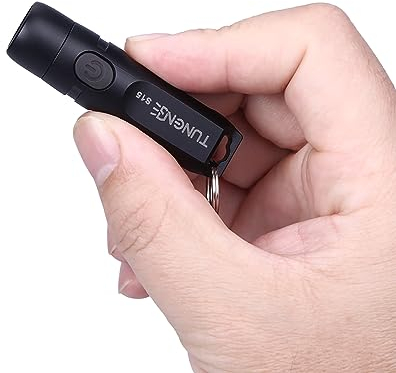 Rechargeable Keychain Flashlights, 650 High Lumens EDC Pocket Flashlights, Mini Flashlight Be Used for Camping Outdoors Emergency（Black）