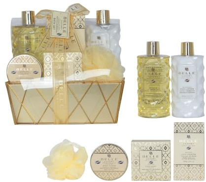 GLOSS ! LUXURY GOLD Badeset – Beauty-Set für Frauen – Beauty-, Pflege- und Wellness-Korb – Geburtstag, Weihnachten, Lehrerin, Muttertag - COFFRET
