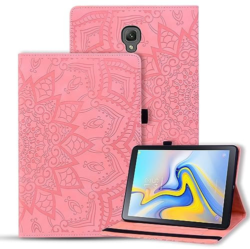 Vaitasy Funda Samsung Galaxy Tab A 10.5 Pulgadas 2018 Carcasa Ranura para Tarjeta Cover con Portalápiz para Galaxy Tab A 2018 SM-T590/SM-T595/SM-T597 - Mandala Rosa