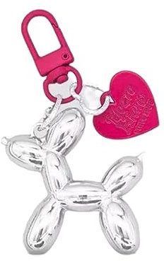 Porte Clés 5 Pièces Cartoon Ballon Chien Keychain Sac À Dos Handbag Key Chain Car Key Ring, Argent
