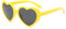 YUELUQU Herz Sonnenbrille Damen Herren Polarisierte 90er Vintage Festival accessoires Party brille (Gelb-grau)