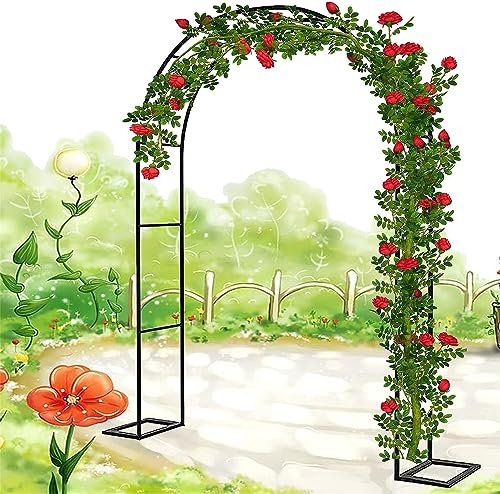 GueTTO Rankgitter Verzinkt Rosenbogen Metall Torbogen Rankhilfe Für Kletterrosen Und Clematis Rosenspalier Gartenbogen Stabiles Rosengestell Rostfrei Rankenbogen,W350*H220cm
