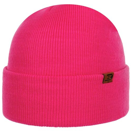 CapUniverse Wind Beanie Umschlagmütze Strickmütze Herren Ganzjährig pink One Size