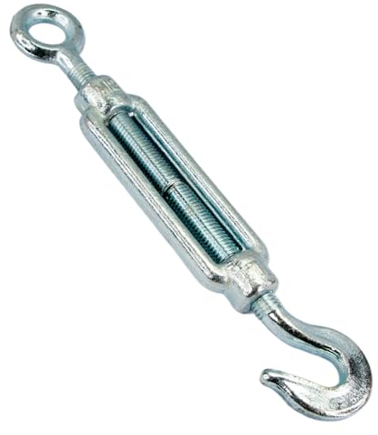 PRIOstahl Tensor ajustable tensor de cuerda tensor tornillo tensor gancho tensor gancho tensor x 1 pieza Acabado: gancho - tamaño del ojal: M16 conexión para cables de alambre galvanizado