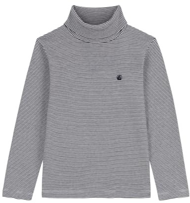 Petit Bateau A0BJR Langarm-Unterhemd Jungen Smoking/Marshmallow 4 Jahre