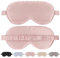 SILKTALE Schlafmaske Seide für Männer Damen,19 Momme 100% Maulbeerseide Augenmaske für Seitenschläfer, Atmungsaktive Seiden Schlafbrille Bequem mit Gummiband für Flugzeug,Rosa