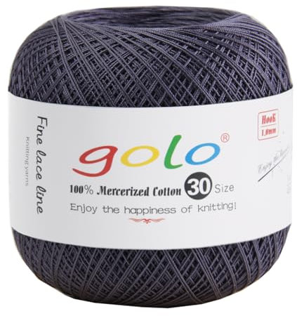 golo Häkelgarn Größe 30, Häkelgarn für Handstricken, Klöppelgarn