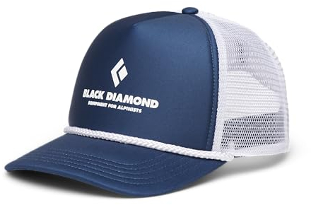 Black Diamond Flat Bill Trucker Hat, Indigoweiß, Einheitsgröße
