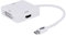 REY Adaptateur OTG 3-en-1 Mini DP (DisplayPort) Thunderbolt vers DVI (24+5), HDMI, VGA