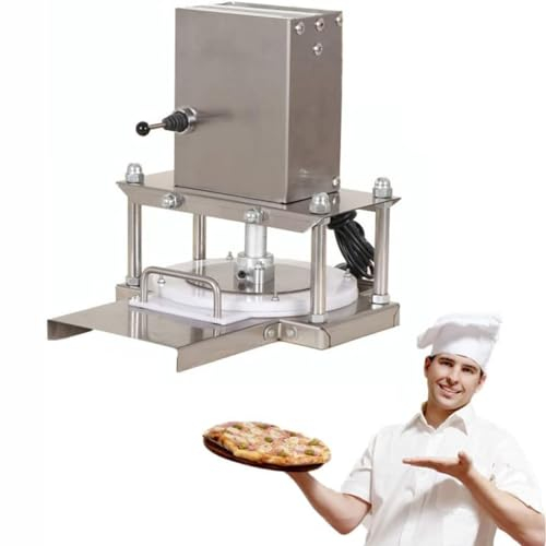 CYMYYDS Electric Pizza Dough Press Machine, 22cm Commercial Dough Roller Sheeter Pastry, Electric Stainless Steel Tortilla Press Machine for Pressing Pizza and Pasta Making