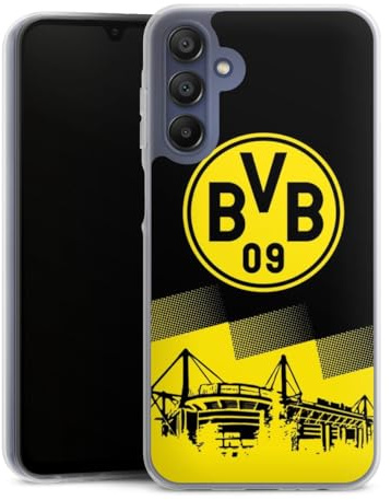 Silikon Hülle kompatibel mit Samsung Galaxy A 15 5G Case transparent Handyhülle BVB Borussia Dortmund Stadion