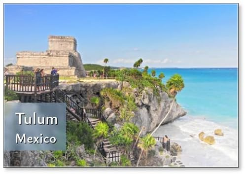 Tulum, The Site of A Pre Columbian Mayan Walled City Serving as A Major Port for Coba, in The Mexico State of Quintana Roo., Fridge Magnet