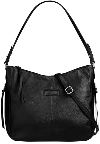 bruno banani Shopper Echt Leder Damen | Tragetasche, verstellbarer Schultergurt, stilvolle Einkaufstasche, robuster Boden, Smartphonefach | 022133