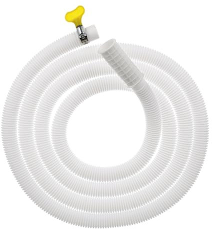 Angoily Tubo Scarico Condizionatore 6.7 Piedi in Abs E Acciaio Inossidabile Antitorsione Con Fascetta Per Unità Esterne Climatizzatori Lavatrice E Applicazioni Multiple