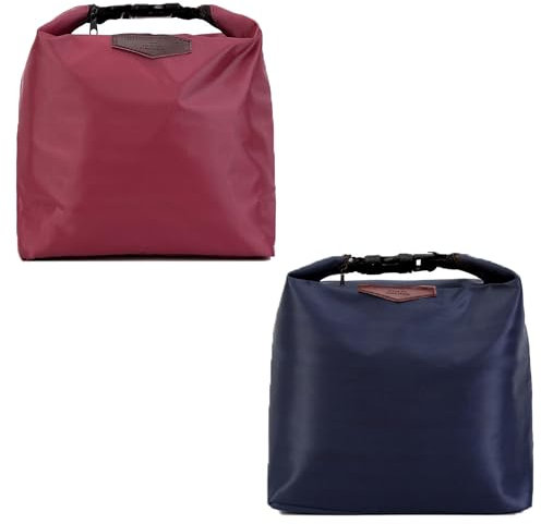 ZAHD 2 PCS nevera pequeña portatil nevera portatil pequeña bolsa nevera mini bolsa isotérmica pequeña y liger nevera portatil pequeña playa Para Bolsos de trabajo, de exterior y otros (Rojo Azul)