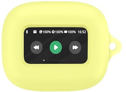 Earbud Protective Case For JBL Live Flex 3, Earphone Accessories Silicone Cases Wireless Headphone Case Cover (Yellow)
