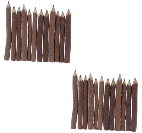 BCOATH 24 Stk Rinde Bleistift Bleistifte Ast Buntstifte Schweißer Buntstifte für Künstler Baum farbstifte set set aus Holzzweigen Zweig Bambus