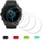 iDaPro [4Pcs para Protector de pantalla Garmin Fenix 8 AMOLED 51mm / Fenix 8 Solar 51mm+[4Pcs] tapones antipolvo de silicona,vidrio templado,Dureza 9H,Antiarañazos,Antiburbujas,Antihuellas,ultrafina