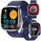 2025 New Smartwatch Herren Smartwatch Mit Blutdruckmessung EKG+HRV/Harnsäure/BMI Herren Damen 1,72 AMOLED Gesundheitsuhr Mit Telefonfunktion, 24H Herzfrequenz SPO2 Schlafmonitor Fitnessuhr (Blau)