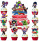 Iamred 25 Stück Brwl Strs Tortendeko Jungen, Nichtessbare, Brwl Strs Kuchen Deko Kindergeburtstag aus Papier, Cake Topper Set für Kinder Geburtstag Party Kuchen Dekoration Supplies (C)