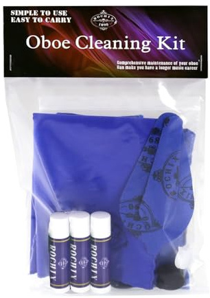 Oboe Cleaning Kit, Oboe Cleaning and Maintenance Kit, Oboe Swabs, Cork Grease, Absorbent Paper, Powdered Paper, Thumbtacks, Cleaning Cloths, Woodwind Instrument Maintenance Kit