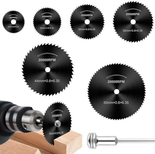 8PCS Dischi da Taglio, Dischi Diamantati Mini di Tagliante, HSS Seghe Circolari Lame, Utensili da Taglio, per Tagliare Legno, Plastica, Rame, Alluminio, Fibra Di Vetro, Metallo Morbido, pietra