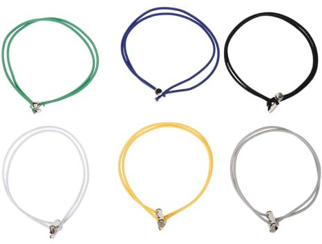 Hoement Elastic Trash Can Bands Garbage Bag Fixing Rings 6 Colors Elastic Fixers 70cm for Waste Bin Bag Securement for Kitchen and Household Use