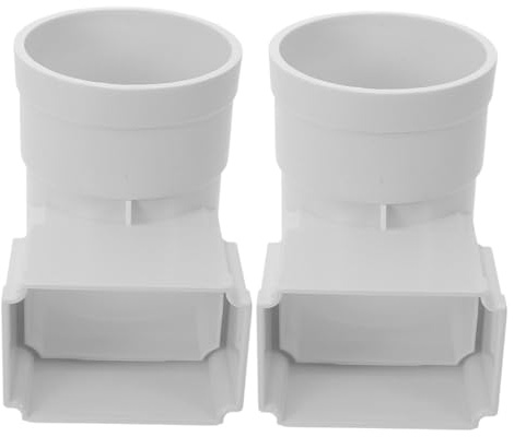 Tofficu 2 Stücke Outdoor Gutter Ablauf Verlängerung Regen Rinne 90 Grad Fallrohr Adapter