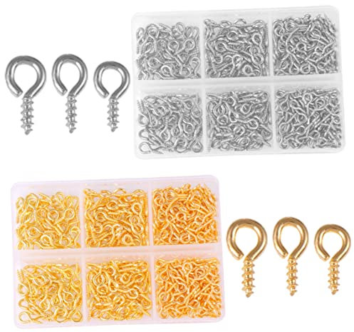 LALAFINA DIY Eyelet Screws for Jewelry Making Durable Screw Pins with Storage Box for Crafting Necklaces Earrings Bracelets Eye Pins