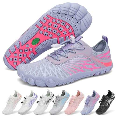 SAGUARO Chaussures Minimalistes Barefoot Femme Chaussures d'eau Respirabilité à Large Bout, 35-43 EU