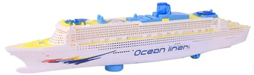 Generico Ferngesteuertes Kreuzfahrtschiff – ABS 49 x 6 x 10,5 cm | elektrisches RC Boot für Badespielzeug | Motorboot mit Fernbedienung für Kinder, Pool, Badewanne und Wasserspiele