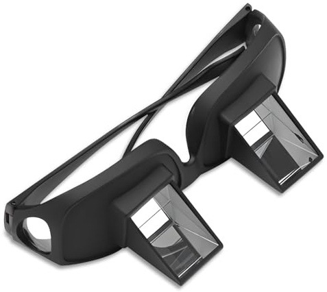 KOMUNJ Reading Glasses, Prism Glasses Horizontal Glasses Lazy Spectacles, for Reading Watching TV Lying Bed