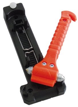 APA 31045 Gurtschneider Notfallhammer Auto, mit Hammerkopf, Sicherheitsmesser