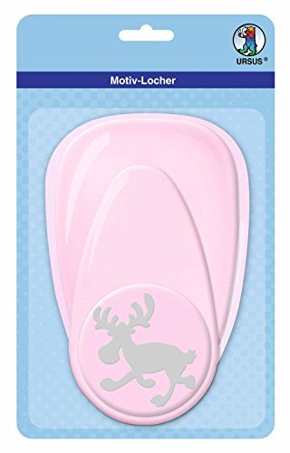 Ursus 19460077 - Motivlocher Elch, Durchmesser 7,6 cm, rosa