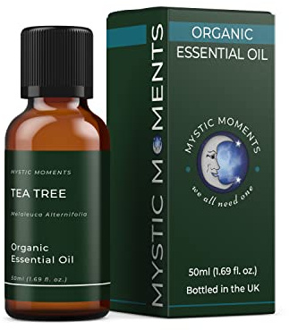 Mystic Moments | Organic Tea Tree Essential Oil | 50ml | Melaleuca alternifolia gives a fresh herbaceous aroma for diffusers, oil blends and fragrance formulations.