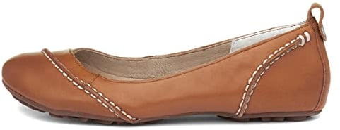 Hush Puppies Women's Janessa Ballet Flats, Brown Tan Leather, 6 UK