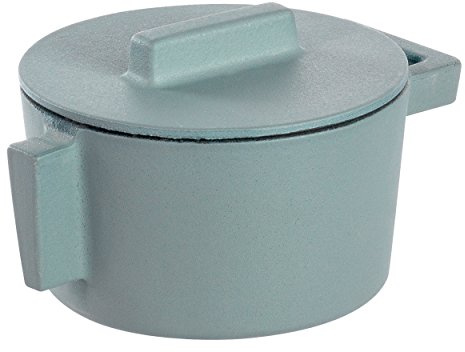 Sambonet Casseruola Alta con Coperchio, Ghisa/Terracotta, Grigio Zenzero, 0.31 Litri, 10 cm