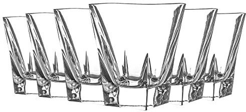 RCR Crystal Fusion Whiskey Brille Set - Moderne Schnittglas -Cocktail -Turler - 270ml - 6pc