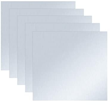 5 placas de metal de zinc puro 99,9% de alta pureza, 100 x 100 x 0,2 mm, para laboratorio de ciencias