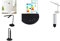 ALBA LEDTWIN N Schreibtischlampe, freistehend, LED, Kunststoff, 6 W, Schwarz, 18 x 34 x 36 cm