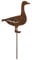 Bentatec Gartenstecker Edelrost Gans 31cm x 27cm mit Metallstab Gartenschild Gartendekoration Dekoratives Element