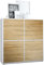 Vladon Highboard Cuba V2 Schrank 104 x 105,5 x 35,5 cm Sideboard mit 8 Fächern, Made in Germany, Korpus in Weiß matt/Fronten in Eiche Natur