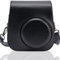 Frankmate Funda de piel sintética compatible con Fujifilm Instax Mini 11 12 cámara instantánea con correa ajustable y bolsillo (negro)