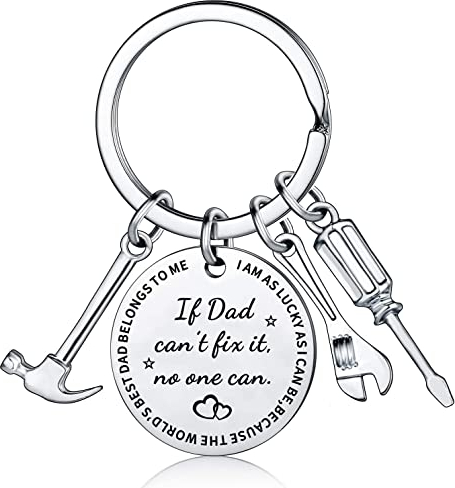 JMIMO Dad Gifts from Daughter Son Dad Birthday Fathers Day Gift Keyring