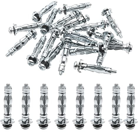 BokWin Lot de 30 vis d'ancrage M4 x 32 en acier zingué ultra résistant pour cloison sèche