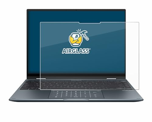 BROTECT Schutzglas für ASUS ZenBook 14 Flip OLED Schutzfolie Made in Germany Panzer Folie Glas Displayschutz [Kratzfest 9H, Anti-Fingerprint]