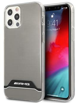 Mercedes - Benz AMG AMHCP12MTCBW Hülle für iPhone 12/12 Pro transparent hardcase Electroplate Black&White