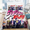 Tongyundacheng 3-teiliges Bettwäsche-Set JoJo's Bizarre Adventure Cartoon Anime 3D-Muster Bettbezug mit 2 Kissenbezügen Super weiche Mikrofaser Schlafzimmer Bettbezug Bettwäscheset