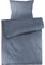 Pure Label Mako Satin Damast Streifen Bettwäsche blau 135 x 200 cm mit Kissenbezug 80 x 80 cm aus 100% Baumwolle | Traumhaft weiches Mako Satin Bettwäsche Set in Uni